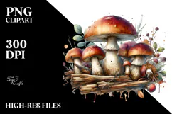 Mushroom Watercolor, PNG Product Image 2