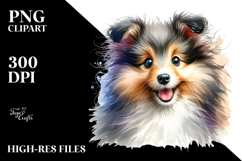 Happy Shetland Sheepdog Baby PNG Product Image 2