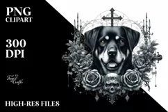 Gothic Dog Watercolor | Summer Clipart Product Image 3