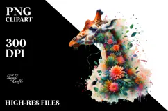 Vibrant Watercolor Giraffe, 20 oz Tumbler Product Image 2