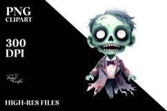 Funny Halloween Zombie, Simple PNG Product Image 2