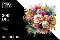 Colorful Abstract Bouquet with Gold Foil Product Image 3