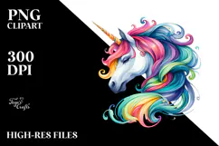 Vibrant Unicorn in Style PNG Product Image 2