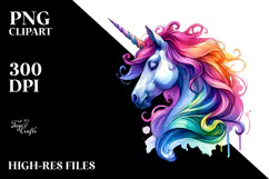 Vibrant Unicorn in Style PNG Product Image 2