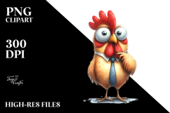Funny Rooster Tie Clipart Product Image 2