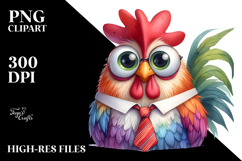 Funny Rooster Tie Clipart Product Image 2