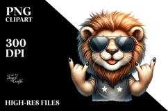 Funny Lion with Sunglasses, PNG Product Image 2