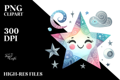 Whimsical Smiling Star PNG Product Image 2
