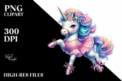 pastel Baby Unicorn Quickstep Dancer's Outfit PNG Product Image 1