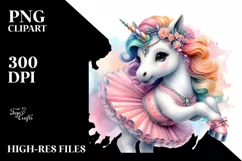 pastel Baby Unicorn Quickstep Dancer's Outfit PNG Product Image 1