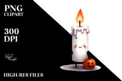 Simple Funny Halloween Broomstick Clipart PNG Product Image 2