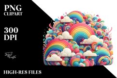 Colorful Rainbow Clouds | Clipart Product Image 3