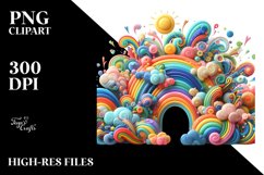 Colorful Rainbow Clouds | Clipart Product Image 1
