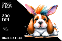 Expressive Baby Basset Hound, Sublimation PNG Product Image 2