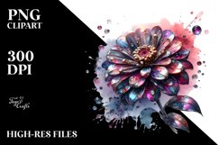 Glossy Zinnia Clipart Product Image 1