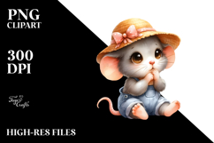Funny Baby Mouse Sun Hat Clipart Product Image 2