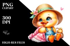 Cuddling Blanket Baby Duck PNG Product Image 2