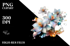 Abstract Pastel Narcissus Made of PNG Product Image 2