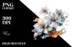 Abstract Pastel Narcissus Made of PNG Product Image 1