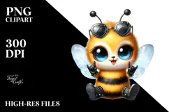 Baby Bee with Rocker Look PNG Product Image 2