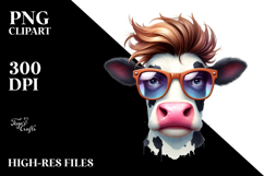 Cool Cow with Disgusted Expression Product Image 2