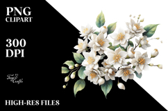 Material Jasmine Watercolor Splash PNG Product Image 2