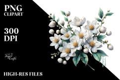 Material Jasmine Watercolor Splash PNG Product Image 2