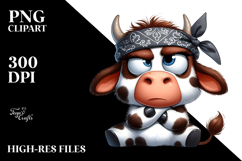 Whimsical Cow with Comically Large Udder, PNG Product Image 2