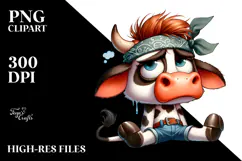 Cute Cow Bandana, Balanced PNG Product Image 2