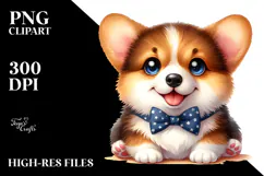 Cute Happy Pembroke Welsh Corgi PNG Product Image 2