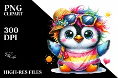 Cute Baby Penguin for Summer Clipart Product Image 3