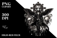 Detailed Gothic Boy Sublimation Clipart Product Image 1
