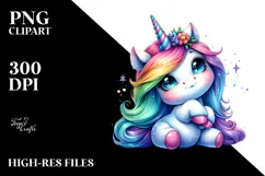 Vibrant Baby Unicorn PNG Product Image 2