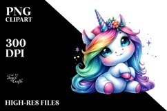 Vibrant Baby Unicorn PNG Product Image 2