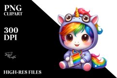 Pastel Baby Unicorn | Sublimation | Clipart Product Image 3