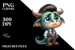 Confused Funny Dragon Tie | Clipart Product Image 2