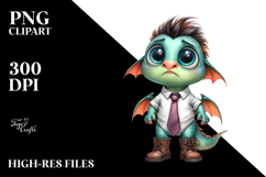 Confused Funny Dragon Tie | Clipart Product Image 2