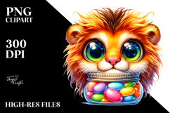 Vibrant Crazy Cute Baby Lion PNG Product Image 2