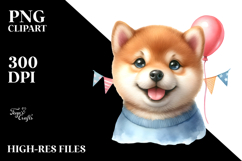 Watercolor Baby Shiba Inu PNG Product Image 2
