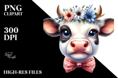 Expressive Graceful Cow PNG Product Image 2