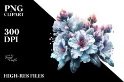 Detailed Shiny Snapdragon with Watercolor Splash | White Product Image 3