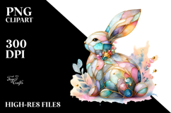 Colorful Bunny with and Diamond PNG Product Image 2