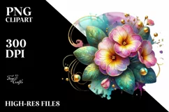 Watercolor Luxury Flower Splash Clipart Product Image 3