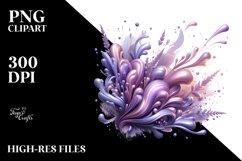 Glossy Lavender Watercolor Splash | Sublimation | Clipart Product Image 1