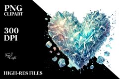 Icy Ice Heart PNG Product Image 2