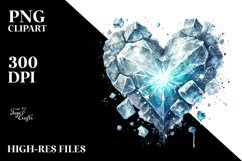Icy Heart of Ice, Watercolor PNG Product Image 2