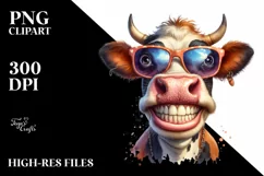 Cow Proud Cow Portrait | Sublimation | Clipart Product Image 3