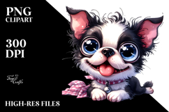 Boston Terrier Cartoon PNG Product Image 2