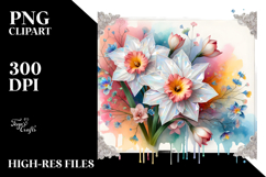 Colorful Diamond Narcissus PNG Product Image 2