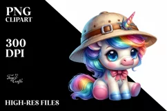 Baby Unicorn Safari Hat PNG Product Image 1
